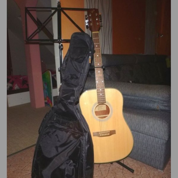 Kytara - obal na kytaru - držák kytary - stojan na noty
