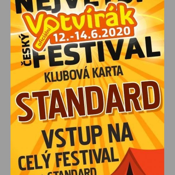 Vstupenka(y) Standard na hudební festival VOTVÍRÁK 2020