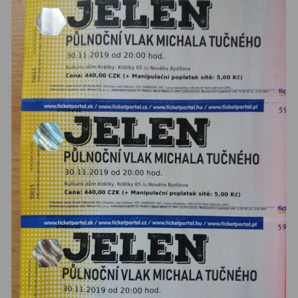 Kapela Jelen, turné Půlnoční vlak, 30.11.2019-Králíky