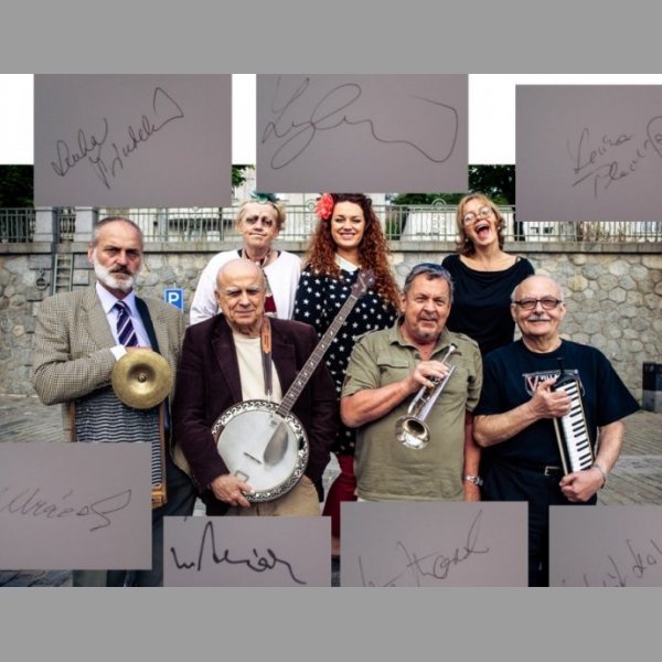 Banjo band Ivana Mládka - vlastnoruční autogramy, podpisy